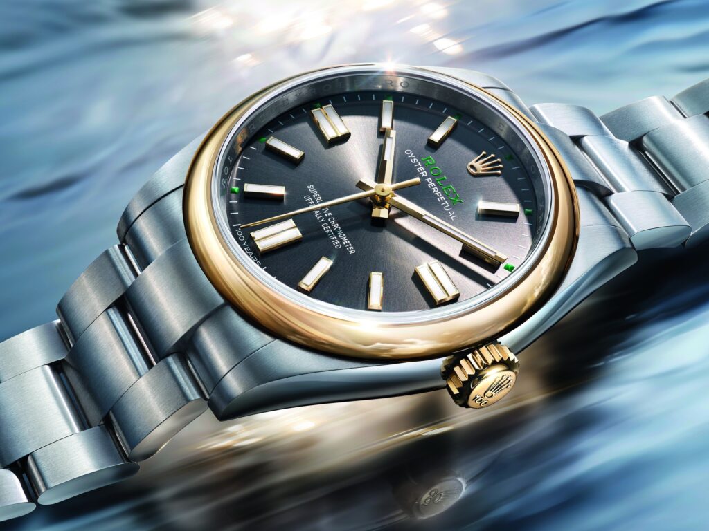 Rolex Oyster Perpetual pro 100. výročí oyster pouzdra v bicolor provedení